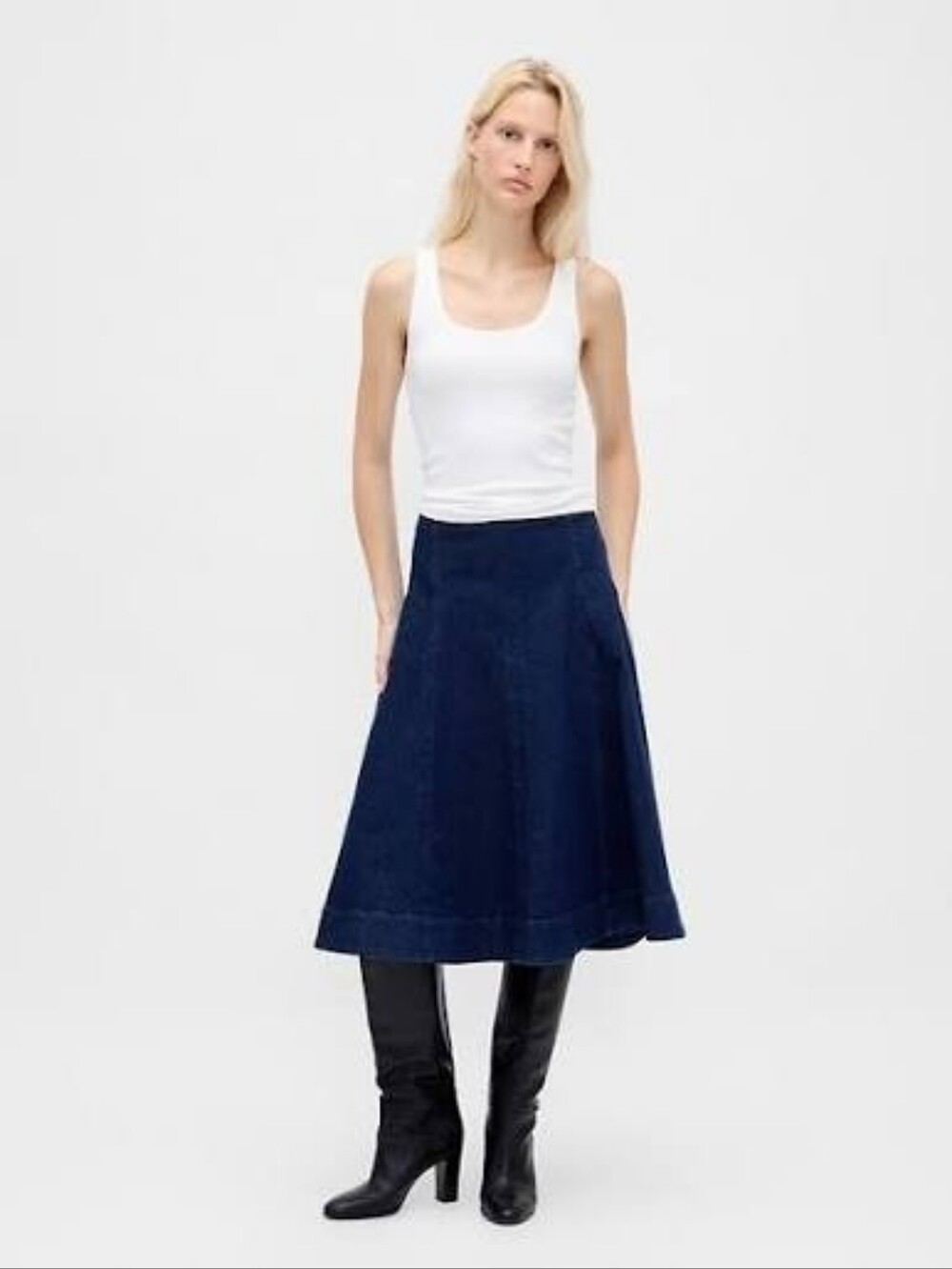NWT Gap TALL Denim Tulip Skirt